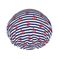 thumbnail image 1 of KLL Anchors Pattern Shower Cap & Bath Cap for Women,Reversible Oversized Waterproof Shower Caps for all Hair Lengths,Elastic Reusable Bathing Hair Cap, 1 of 1