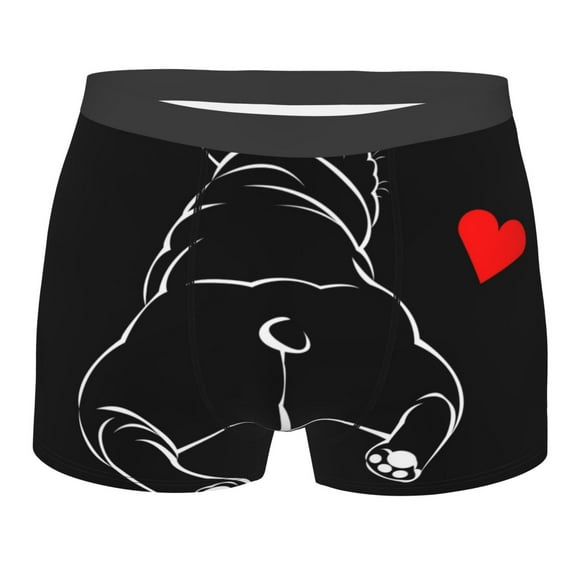KLL Animal Bulldog Men's Cotton Boxer Briefs Underwear-Medium