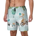 thumbnail image 1 of KLL Animals Riding Across The Sky for Mens Swim Trunks Quick Dry Swim Shorts with Built-in Compression Liner Funny Swimwear Bathing Suits-3X-Large, 1 of 6