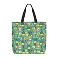 thumbnail image 1 of KLL Animals with Leaf Pattern Aesthetic Tote Bag for Women Beach Bag Shopping Bags Shoulder Bag Reusable Grocery Bags, 1 of 7