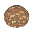 thumbnail image 1 of KLL Armadillo Floral 1 Pattern Shower Cap & Bath Cap for Women,Reversible Oversized Waterproof Shower Caps for all Hair Lengths,Elastic Reusable Bathing Hair Cap, 1 of 6