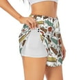 thumbnail image 1 of KLL Art Of Living Pattern Shorts Women,Athletic Shorts High Waisted Running Shorts Pocket Sporty Short Gym Elastic Workout Shorts-Small, 1 of 7