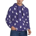 thumbnail image 1 of KLL Astronaut Rabbit Print Mens Hoodie Long Sleeve Casual Pullover Hooded Sweatshirt Fashion Drawstring Hoodies with Pocket-Large, 1 of 6