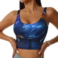 thumbnail image 1 of KLL Astronaut for Workout Tank Tops for Women,U Back Fitness Top Built in Shelf Bras Padded Fit for Yoga Gym-X-Large, 1 of 8