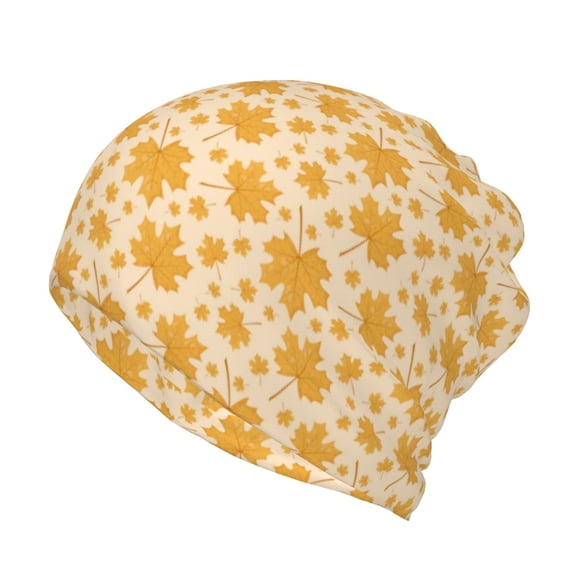 KLL Autumn Fall Yellow Leaves Pirnt Wicking Running Beanie Head Wrap Cycling Bandana for Men Women