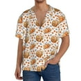 thumbnail image 1 of KLL Autumn Harvest Baskets Print Men's Shirt Short Sleeve Button Down Summer Cuba Beach Shirts- XX-Large, 1 of 5