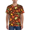 thumbnail image 1 of KLL Autumn Leaves for Men's Baseball Shirts,Short Sleeve Casual Shirts Button Down Shirt for Men Beach Summer Wedding Shirt-Large, 1 of 7