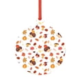 thumbnail image 1 of KLL Autumn Maple Leaf with Hedgehog Pattern Acrylic Christmas Ornaments,1 PCS Xmas Tree Decor with Ribbon 3" Christmas Décor Christmas Pendant for Hanging on Tree & Party Favors-Round Shape, 1 of 7