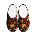 thumbnail image 1 of KLL Autumn Maple Leaves A Pattern Adult Unisex Cozy Slippers,Fuzzy Slip-on Slippers TPR Sole Slippers Comfort Plush Home Footwear for Indoor & Outdoor-8, 1 of 7