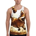 thumbnail image 1 of KLL Autumn Raccoon In Forest Print Men's Muscle Gym Workout Stringer Tank Tops Bodybuilding Fitness T-Shirts Tank Tops Men-4X-Large, 1 of 7