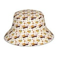 thumbnail image 1 of KLL Autumn Red Truck Bucket Hat for Women Men Packable Travel Beach Sun Hat Outdoor Rave Accessories Reflective Fisherman Cap, 1 of 7