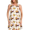 thumbnail image 1 of KLL Autumn Red Truck Pattern Womens Summer Dresses 2025,Loose Round Neck Sleeveless Sundresses Tank Dresses with Pockets, 1 of 7