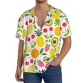 thumbnail image 1 of KLL Avocado And Pineapple Print Men's Shirt Short Sleeve Button Down Summer Cuba Beach Shirts- 3X-Large, 1 of 5