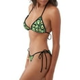 thumbnail image 1 of KLL Avocado Heart Print Bikini Set for Women,String Two Piece Halter Top Triangle Bikini Set with Tie Side Bottom Sexy Swimsuit Bathing Suits, 1 of 5
