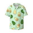 thumbnail image 1 of KLL Avocado Print Men's Shirt Short Sleeve Button Down Summer Cuba Beach Shirts- X-Large, 1 of 7