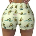 thumbnail image 1 of KLL Avocado for Exercise Pattern Workout Shorts for Women Scrunch Short Gym Yoga Running Sport Active Exercise Fitness Shorts, 1 of 8