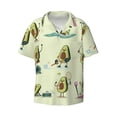 thumbnail image 1 of KLL Avocado for Exercise Print Men's Shirt Short Sleeve Button Down Summer Cuba Beach Shirts- XX-Large, 1 of 7
