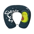 thumbnail image 1 of KLL Avocado in Space1 Pattern Memory Foam Cervical Neck Pillow Versatile U-Shaped Pillows for Home/Office/Camping/Travelling/Soft Washable Cover, 1 of 8