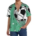 thumbnail image 1 of KLL BALL INSIDE THE NET GOAL Print Men's Shirt Short Sleeve Button Down Summer Cuba Beach Shirts- 3X-Large, 1 of 5
