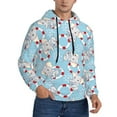 thumbnail image 1 of KLL Baby Elephant Print Mens Hoodie Long Sleeve Casual Pullover Hooded Sweatshirt Fashion Drawstring Hoodies with Pocket-XX-Large, 1 of 6