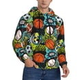 thumbnail image 1 of KLL Balls Print Mens Hoodie Long Sleeve Casual Pullover Hooded Sweatshirt Fashion Drawstring Hoodies with Pocket-XX-Large, 1 of 1