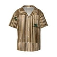 thumbnail image 1 of KLL Bamboo Raft Print Men's Shirt Short Sleeve Button Down Summer Cuba Beach Shirts- Small, 1 of 7
