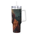 thumbnail image 1 of KLL Banana Leaf Meditating Gorilla Print 40oz Stainless Steel Insulated Car Cup Coffee Mug with Spillproof Lid - Keep Your Drink Hot or Cold on the Go, 1 of 8