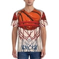 thumbnail image 1 of KLL Basketball Shot for Men's Baseball Shirts,Short Sleeve Casual Shirts Button Down Shirt for Men Beach Summer Wedding Shirt-XX-Large, 1 of 7