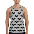 thumbnail image 1 of KLL Bat Print Men's Muscle Gym Workout Stringer Tank Tops Bodybuilding Fitness T-Shirts Tank Tops Men-4X-Large, 1 of 7