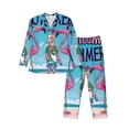 thumbnail image 1 of KLL Beach Flamingo Trio Sleepwear Mens Flannel Pajamas,Long Cotton Pj Set, 1 of 7