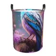 thumbnail image 1 of KLL Beautiful Flower Blue Bird Waterproof Foldable Laundry Hamper Bucket with Handles for Storage Bin,Kids Room,Home Organizer (Small ), 1 of 7