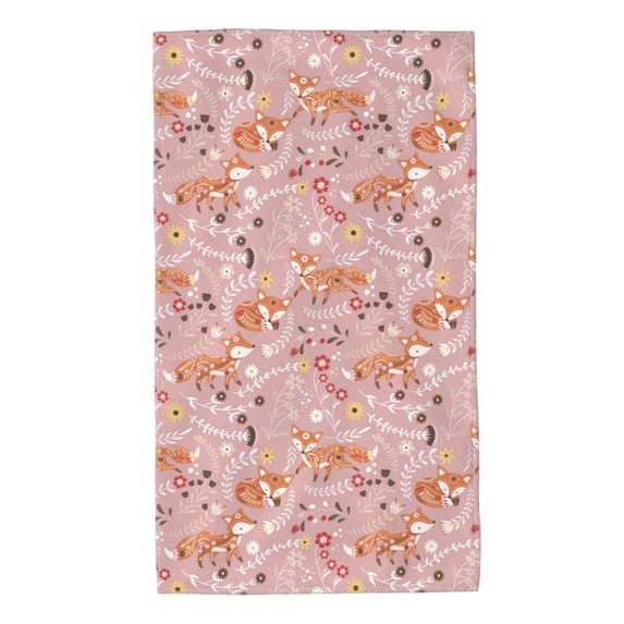 KLL Beautiful Fox Ultra Absorbent & Soft Hand Towels for Bath, Hand, Face, Gym and Spa-27.5x16in