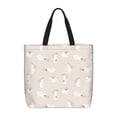 thumbnail image 1 of KLL Beautiful Rabbit Pattern Aesthetic Tote Bag for Women Beach Bag Shopping Bags Shoulder Bag Reusable Grocery Bags, 1 of 5