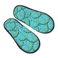 thumbnail image 1 of KLL Beautiful Seashells Slippers for Women Men House Slip on Indoor Outdoor Bedroom Furry Fleece Lined Ladies Comfy Anti-Skid Rubber Hard Sole-Large, 1 of 8
