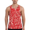 thumbnail image 1 of KLL Beef Print Men's Muscle Gym Workout Stringer Tank Tops Bodybuilding Fitness T-Shirts Tank Tops Men-Large, 1 of 7
