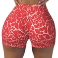 thumbnail image 1 of KLL Beef2 Pattern Workout Shorts for Women Scrunch Short Gym Yoga Running Sport Active Exercise Fitness Shorts, 1 of 5