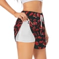 thumbnail image 1 of KLL Beef3 Pattern Shorts Women,Athletic Shorts High Waisted Running Shorts Pocket Sporty Short Gym Elastic Workout Shorts-Medium, 1 of 7