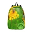 thumbnail image 1 of KLL Bees Pollinates A Yellow Dandelion Print Travel Laptop Backpack - College Backpack Business Work Bag Nurse Bag Casual Daypack for Weekender Business Hiking -Small, 1 of 6