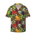thumbnail image 1 of KLL Begetable Print Men's Shirt Short Sleeve Button Down Summer Cuba Beach Shirts- 4X-Large, 1 of 7