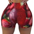 thumbnail image 1 of KLL Berry Infused Refreshment Pattern Workout Shorts for Women Scrunch Short Gym Yoga Running Sport Active Exercise Fitness Shorts, 1 of 5