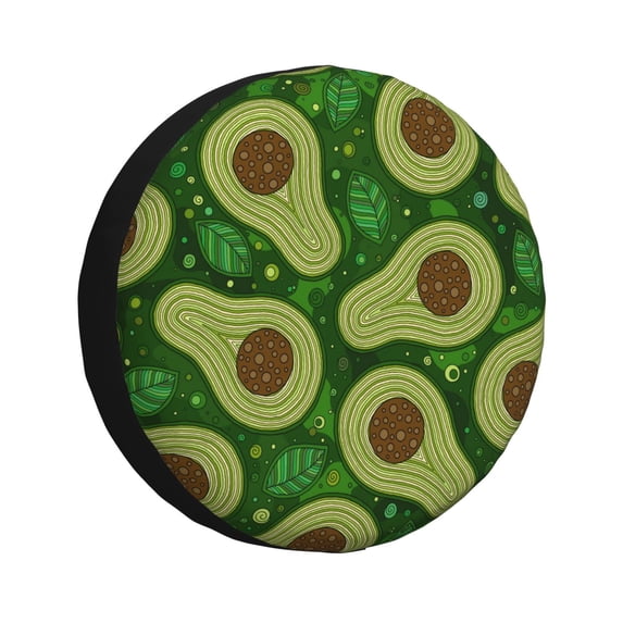 KLL Big Colorful Avocados Pattern 14-17 inch Spare Tire Cover Universal Wheel Protector for Truck SUV Trailer Camping Rv Tire Covers-14 inch