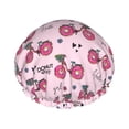 thumbnail image 1 of KLL Bike with Donut Wheels Pattern Shower Cap & Bath Cap for Women,Reversible Oversized Waterproof Shower Caps for all Hair Lengths,Elastic Reusable Bathing Hair Cap, 1 of 1