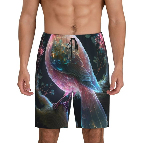 KLL Bird 3 for Men's 1-Pack Shorts,Sleep Pajama Shorts for Men Soft Pj Shorts Men's Pajama Bottoms Sleepwear -Small