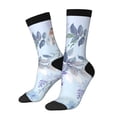 thumbnail image 1 of KLL Bird Butterfly Stripe Print Cool Socks Men's Women's Crew Socks Funny Crazy Novelty Stockings, 1 of 6