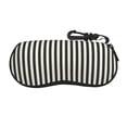 thumbnail image 1 of KLL Black And White Thick Stripes Print Eyeglass Case for Men & Women's Classy Travel Eyewear Holder Case Zipper Eyeglasses Case With Hook, 1 of 6