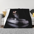 thumbnail image 1 of KLL Black Cobra Snake Print Fleece Throw Blanket, Horizontal Fleece Bedding Cute Soft Blankets Comfy Fleece Flannel Plush Home Decor for Couch & Bed -60"x50", 1 of 1
