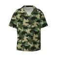 thumbnail image 1 of KLL Black Dinosaur Print Men's Shirt Short Sleeve Button Down Summer Cuba Beach Shirts- XX-Large, 1 of 7