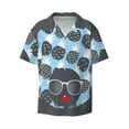 thumbnail image 1 of KLL Black Head Woman Print Men's Shirt Short Sleeve Button Down Summer Cuba Beach Shirts- X-Large, 1 of 7