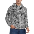 thumbnail image 1 of KLL Black Leopard Print Mens Hoodie Long Sleeve Casual Pullover Hooded Sweatshirt Fashion Drawstring Hoodies with Pocket-4X-Large, 1 of 6