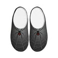 thumbnail image 1 of KLL Black Spider On Web Pattern Adult Unisex Cozy Slippers,Fuzzy Slip-on Slippers TPR Sole Slippers Comfort Plush Home Footwear for Indoor & Outdoor-8, 1 of 7